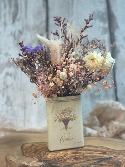 Vintage Tin Vase + Bouquets