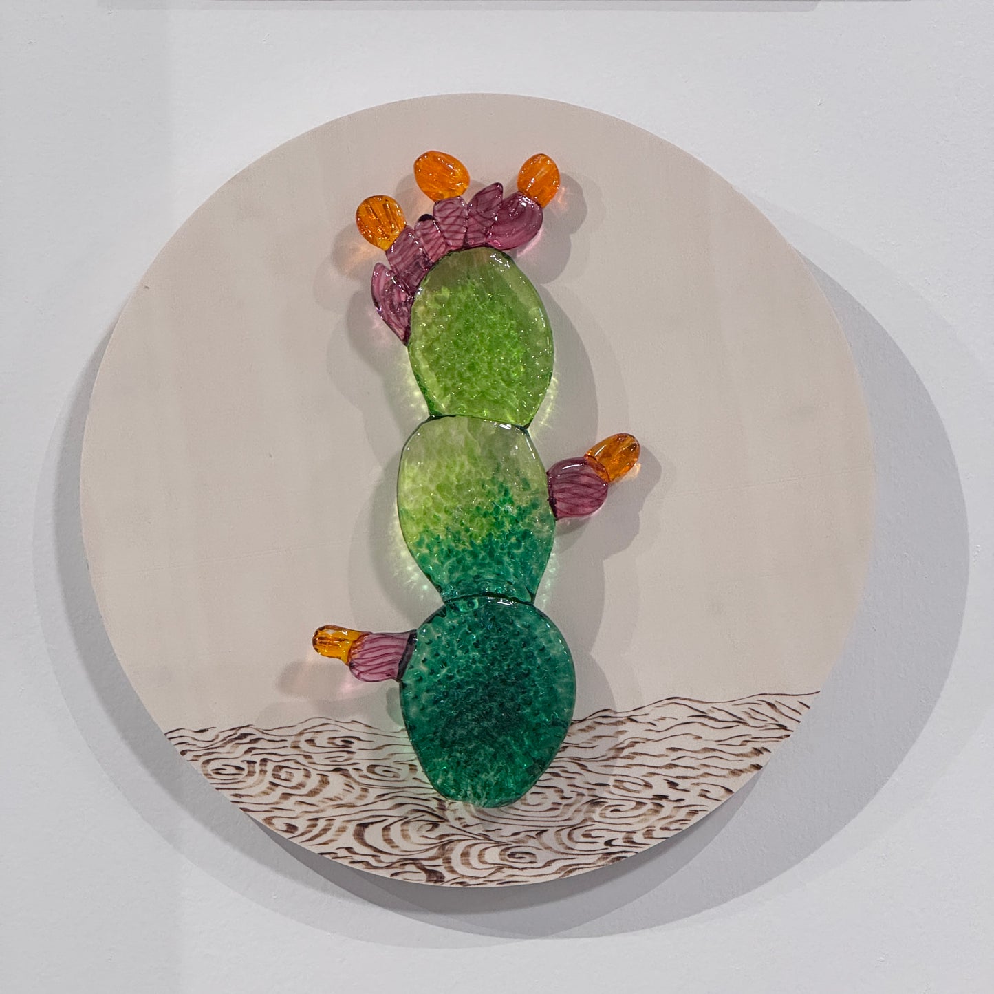 Sculpture- Prickly Pear CACTUS, wall hanging