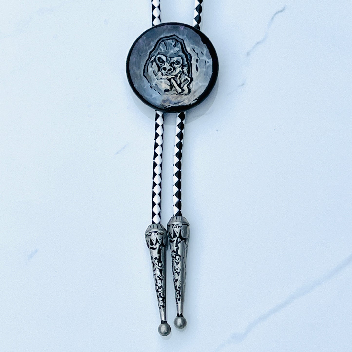 Bolo Tie/Necklace- hot glass medallion