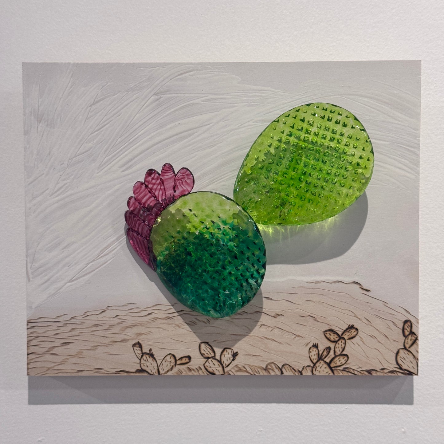 Sculpture- Prickly Pear CACTUS, wall hanging