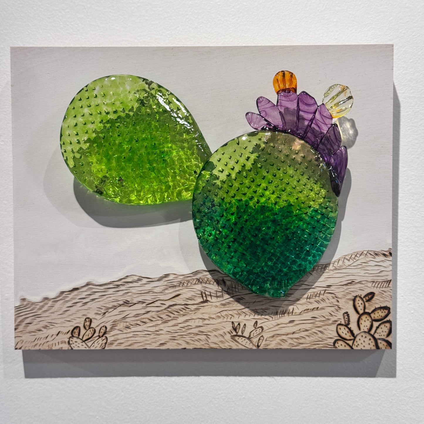 Sculpture- Prickly Pear CACTUS, wall hanging