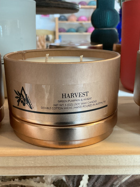 Harvest - 5 oz Copper Tin Soy Wax Candle