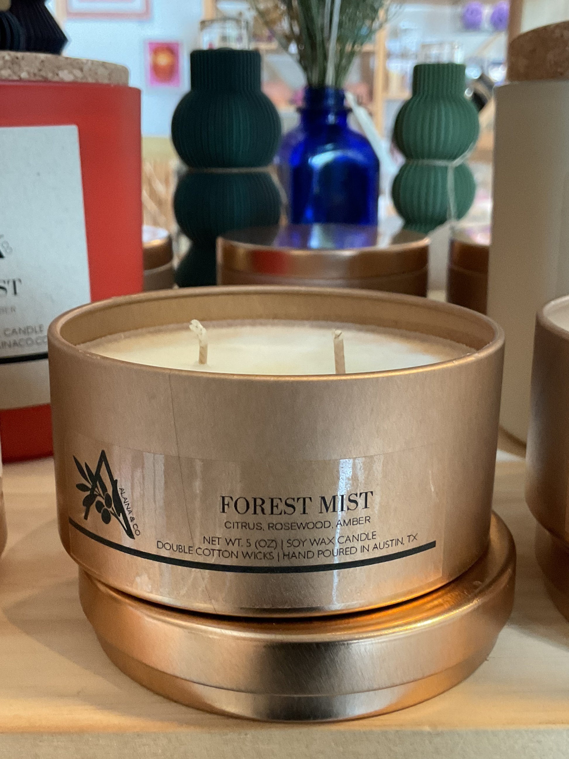 Forest Mist - 5oz Copper Tin Soy Wax Candle - 1