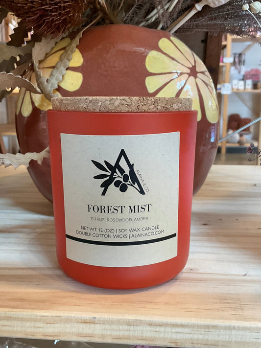 Forest Mist - 12oz Orange Jar Soy Wax Candle - 1