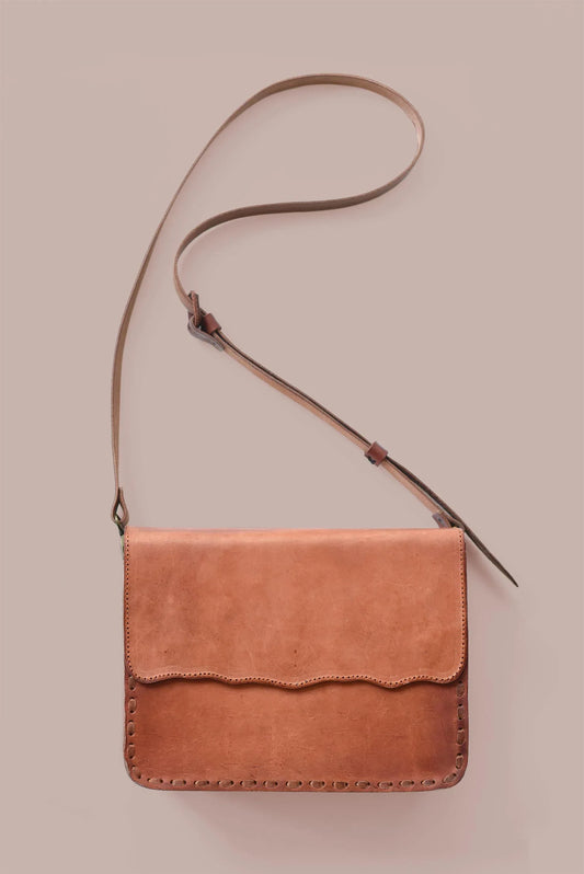Mexican Leather Crossbody Purse - 1