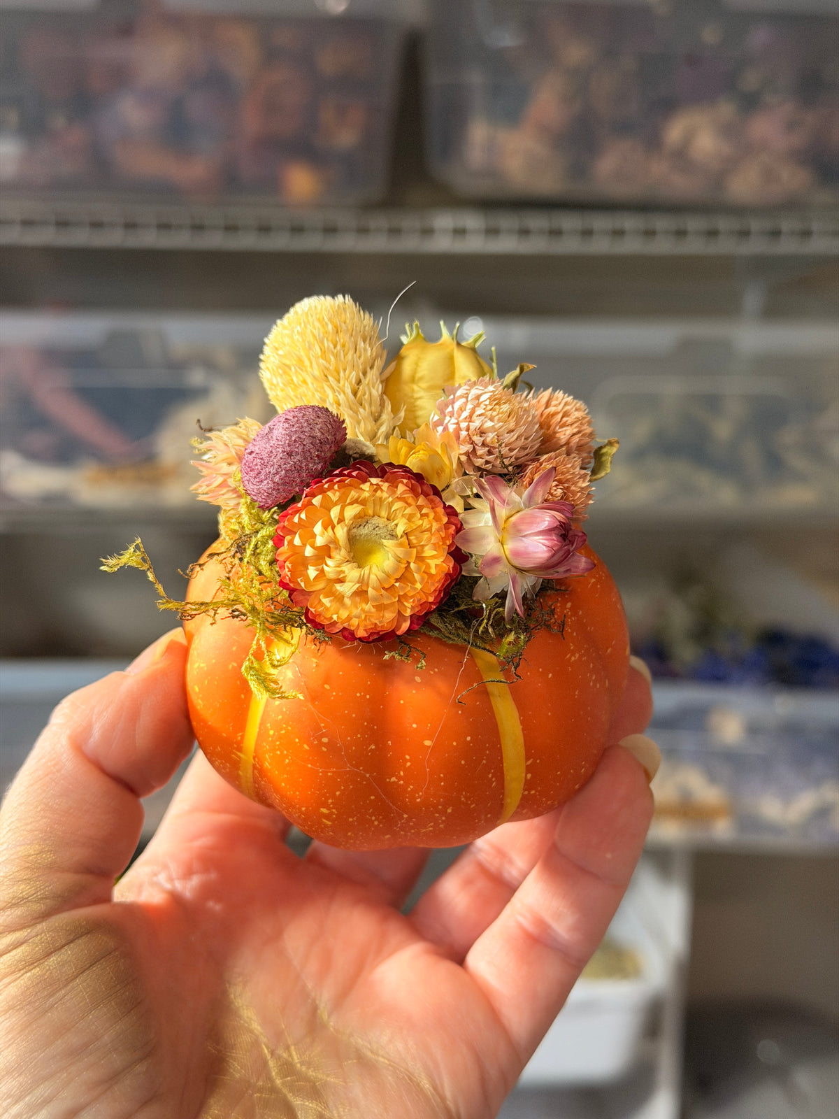 Pumpkin & Flowers