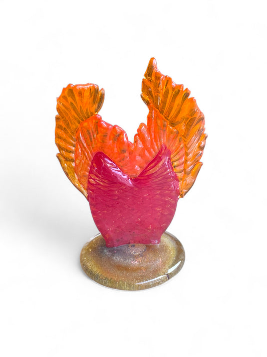 Sculpture- Heart-on-fire, standing