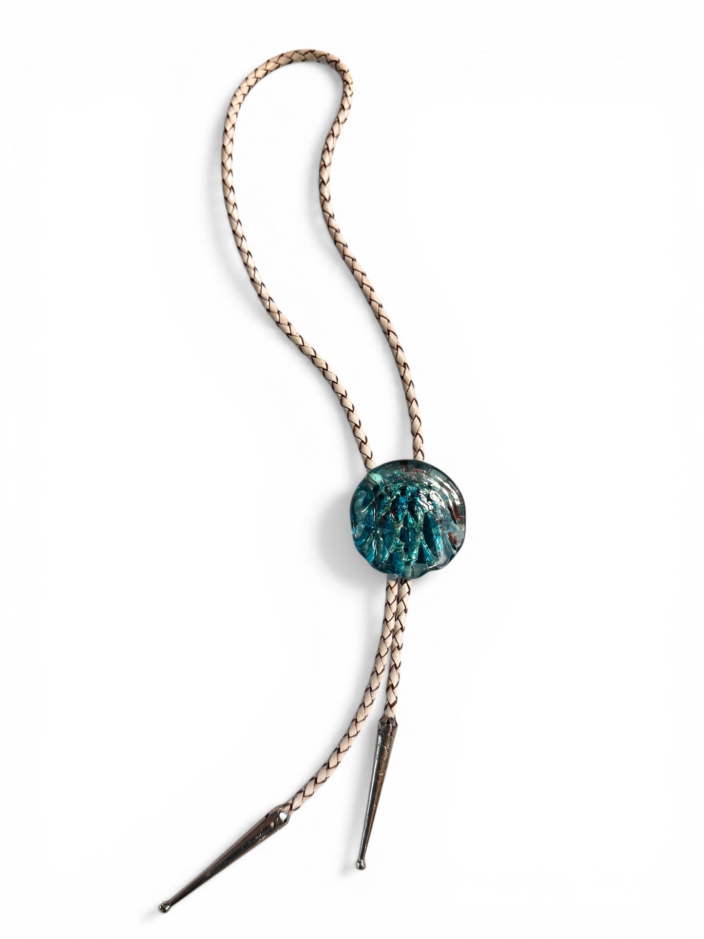 Bolo Tie/Necklace- hot glass medallion