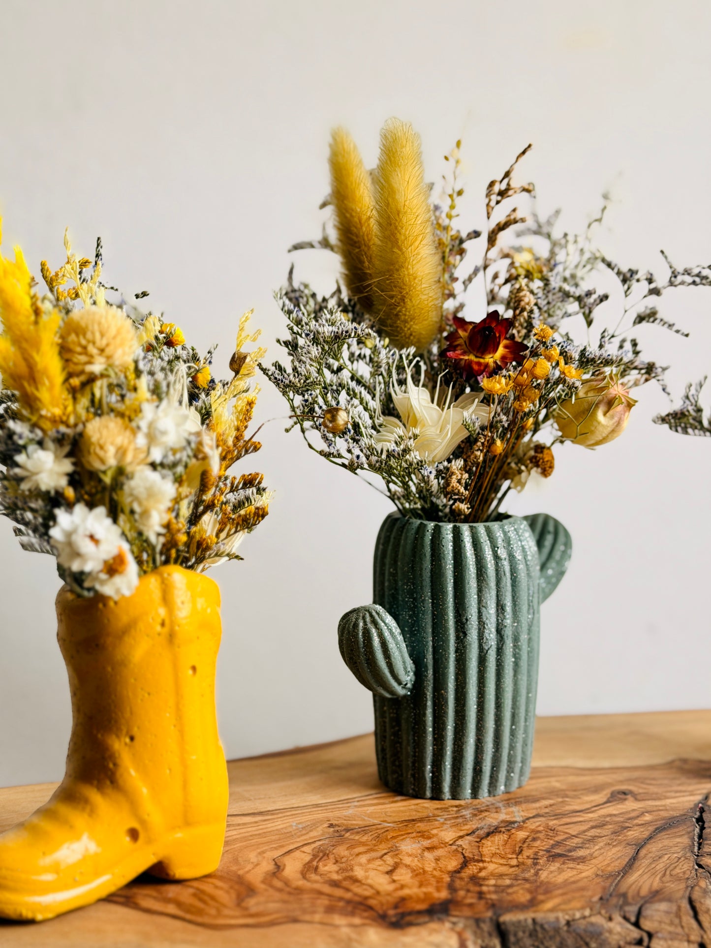 Cowboys + Cactus Vase with Florals