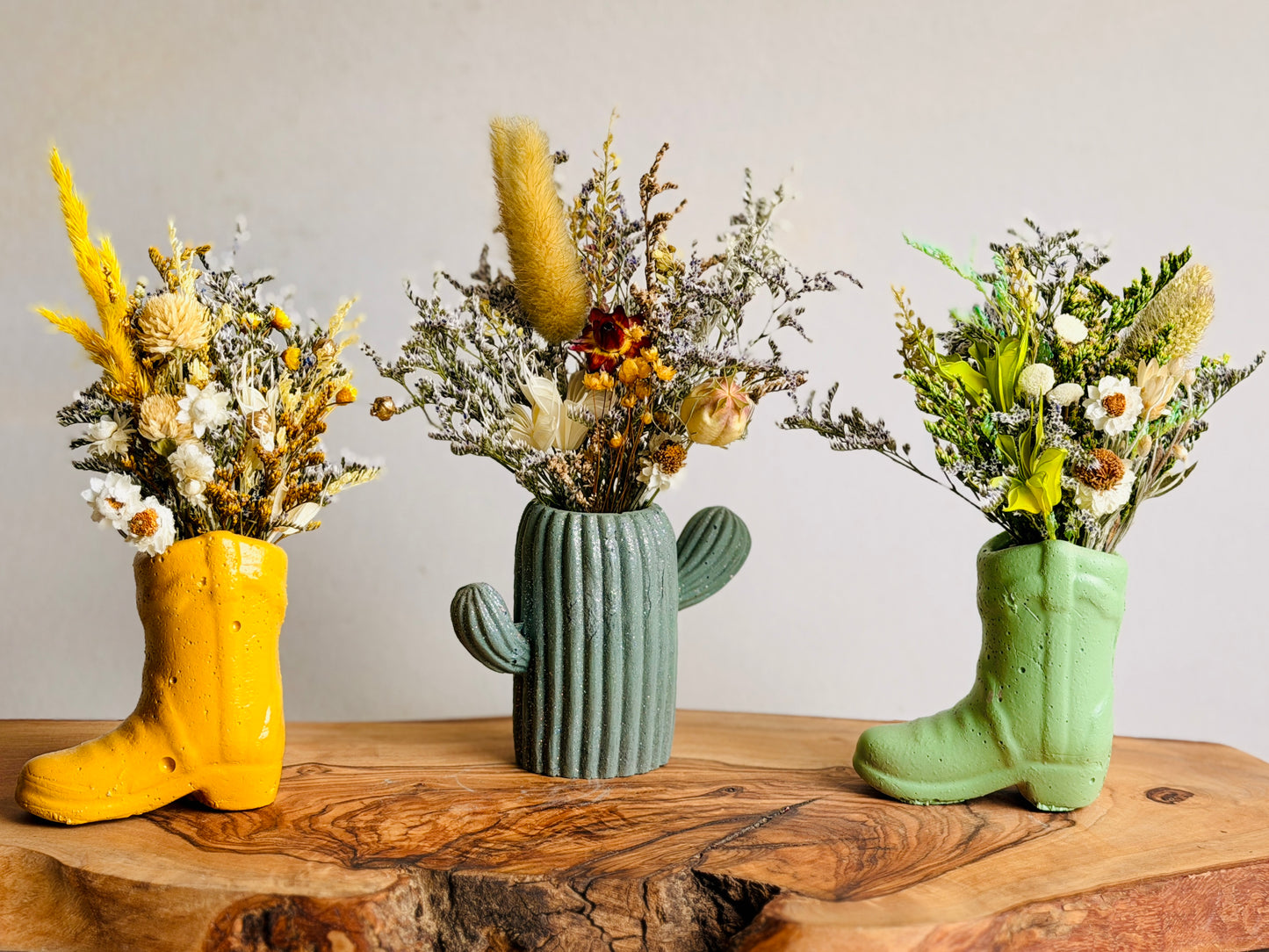 Cowboys + Cactus Vase with Florals