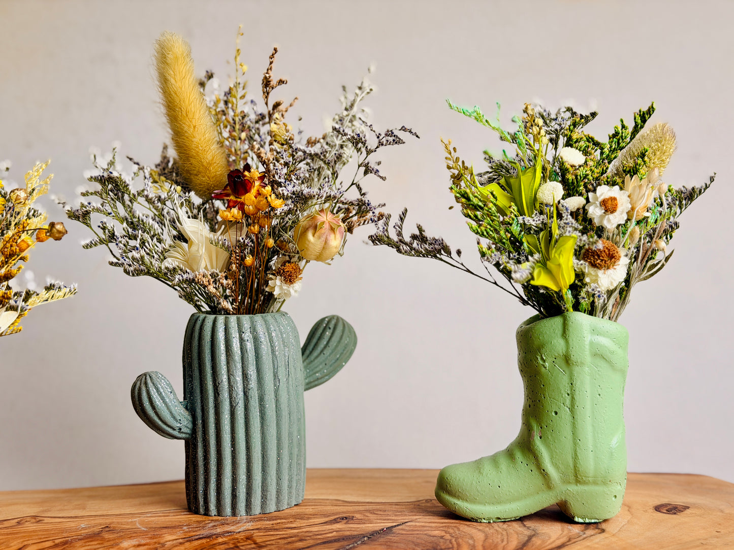 Cowboys + Cactus Vase with Florals