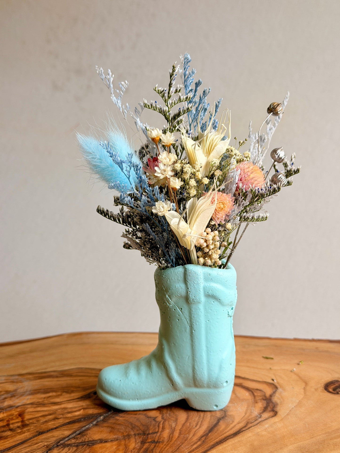 Cowboys + Cactus Vase with Florals