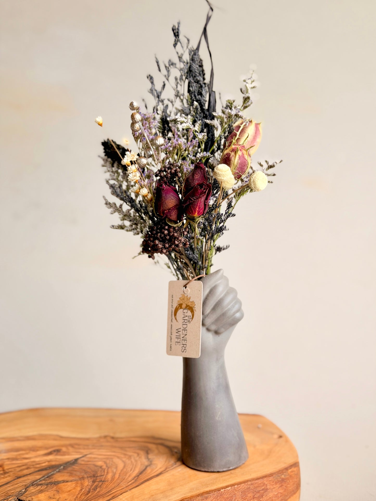 Hand Vase with flowers