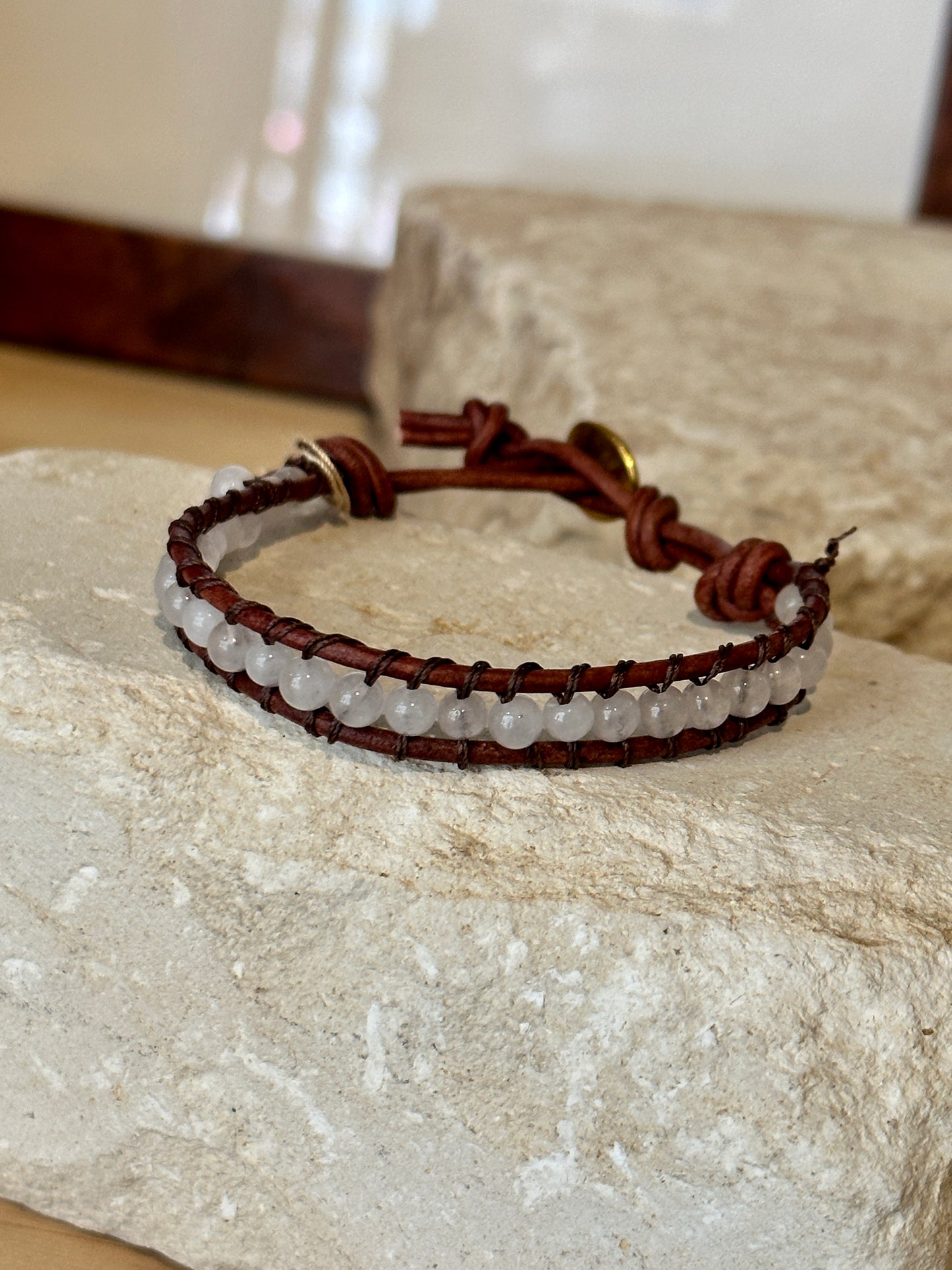 Bracelets- Leather + Gemstone