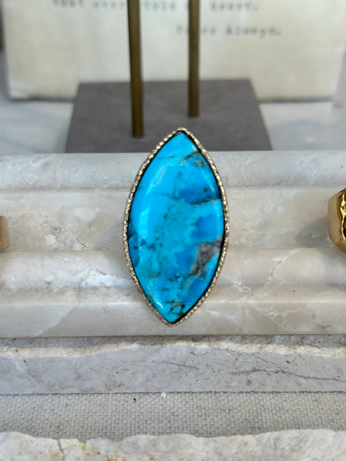 Ring - Turquoise teardrop