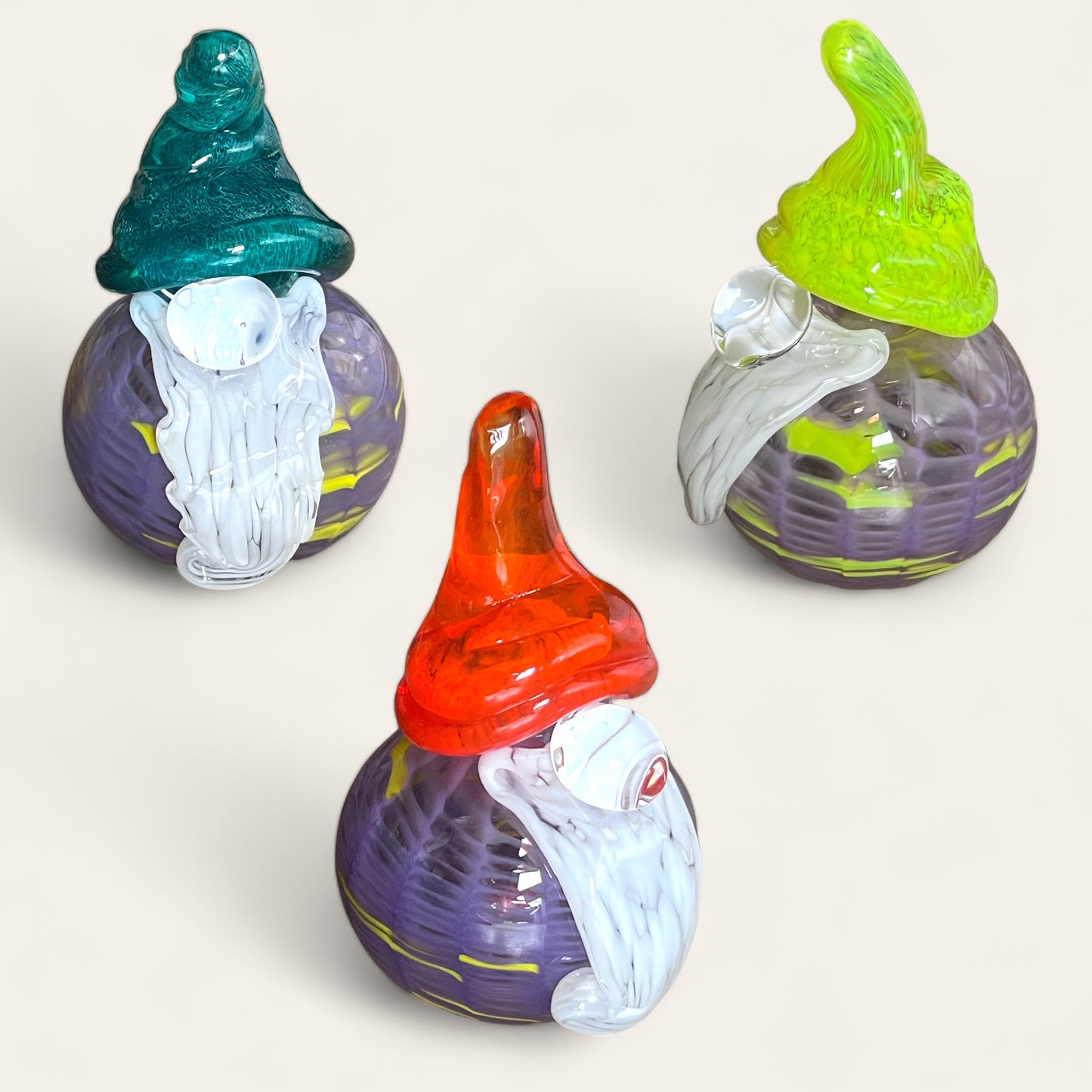 Sculpture, glass- GNOMES