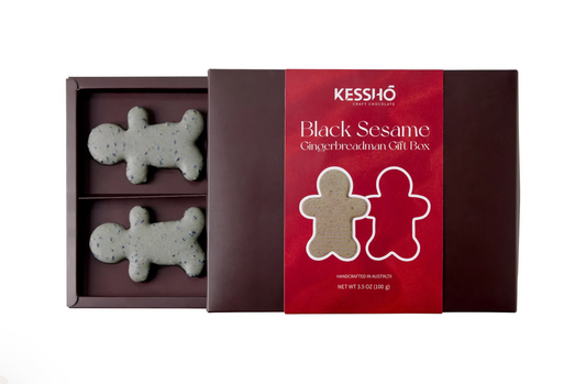 Black Sesame Gingerbreadman Christmas Gift Box – 4-Pack