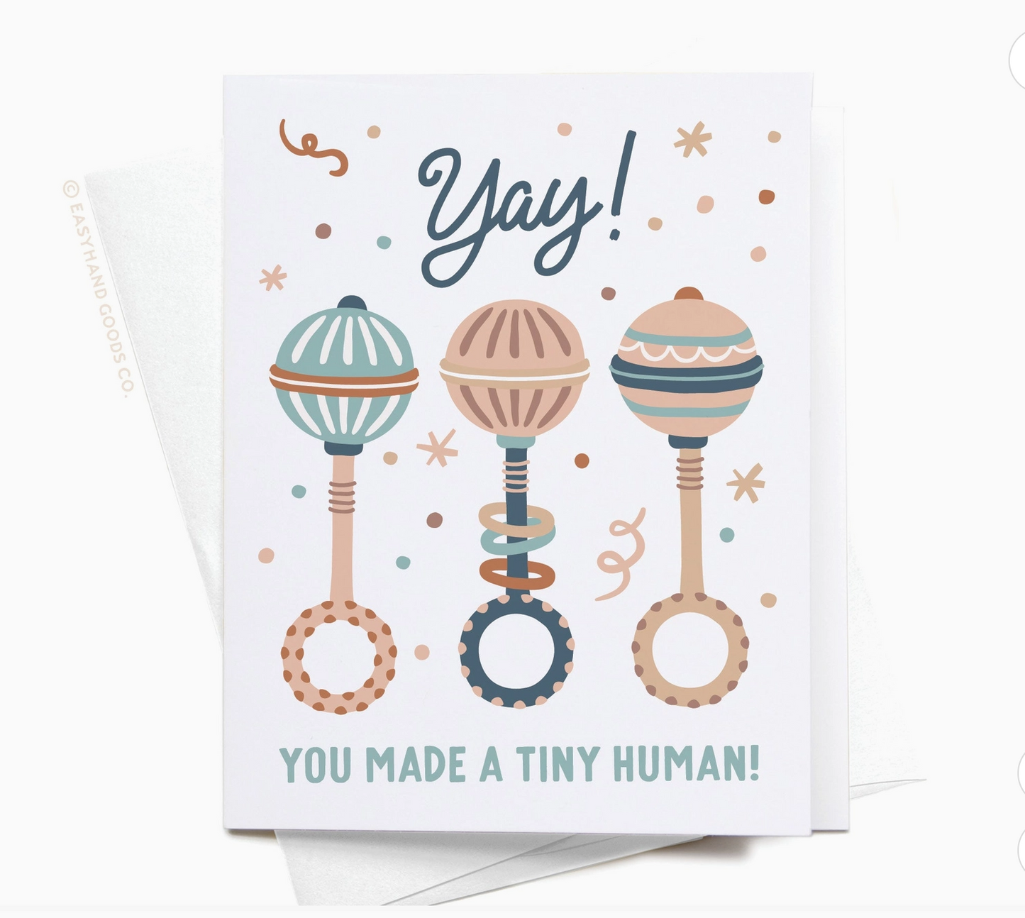 Yay You Made A Tiny Human Baby Rattles Greeting Card