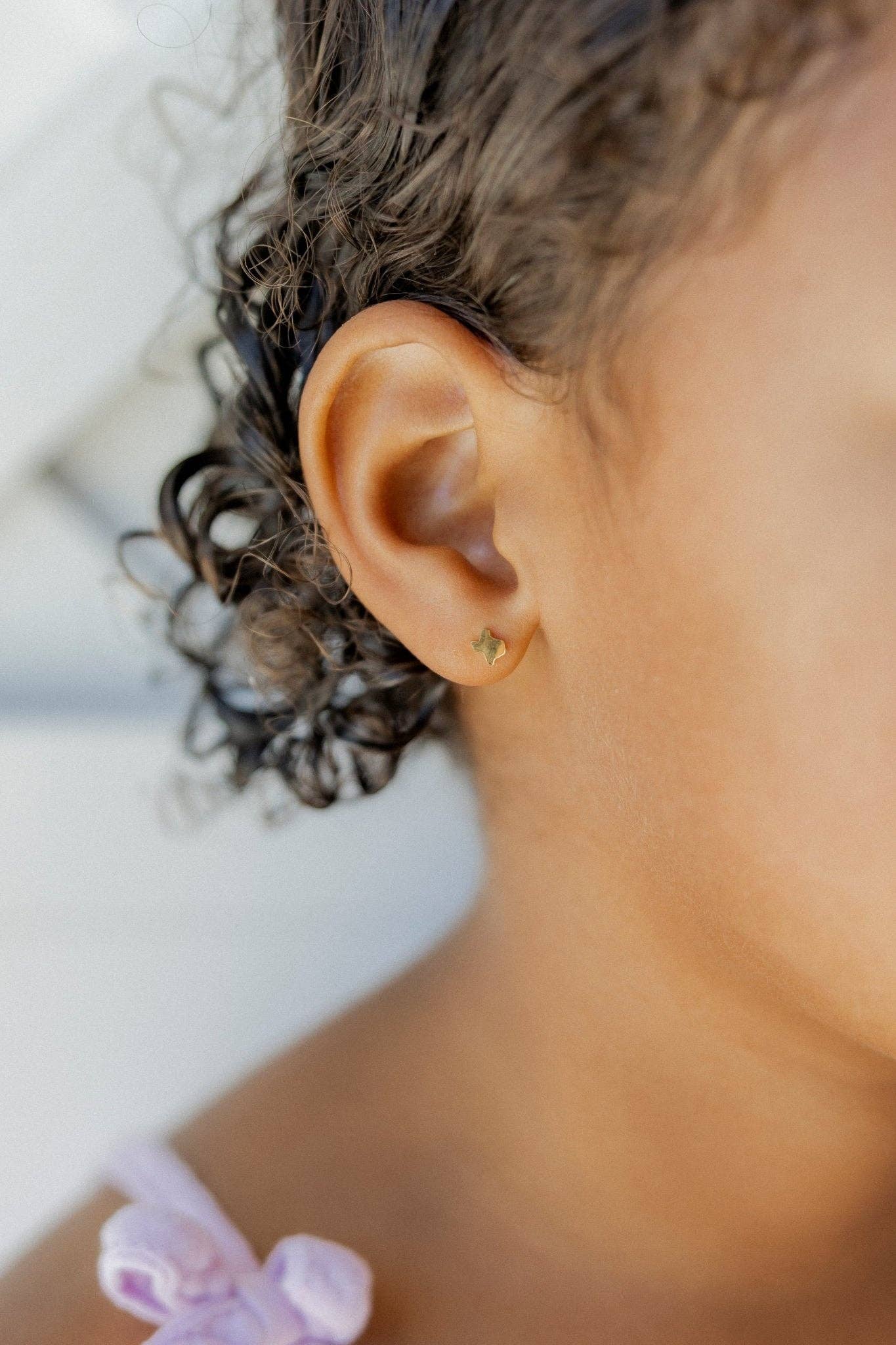 Screwback Stud Earrings - Petite Texas Gold