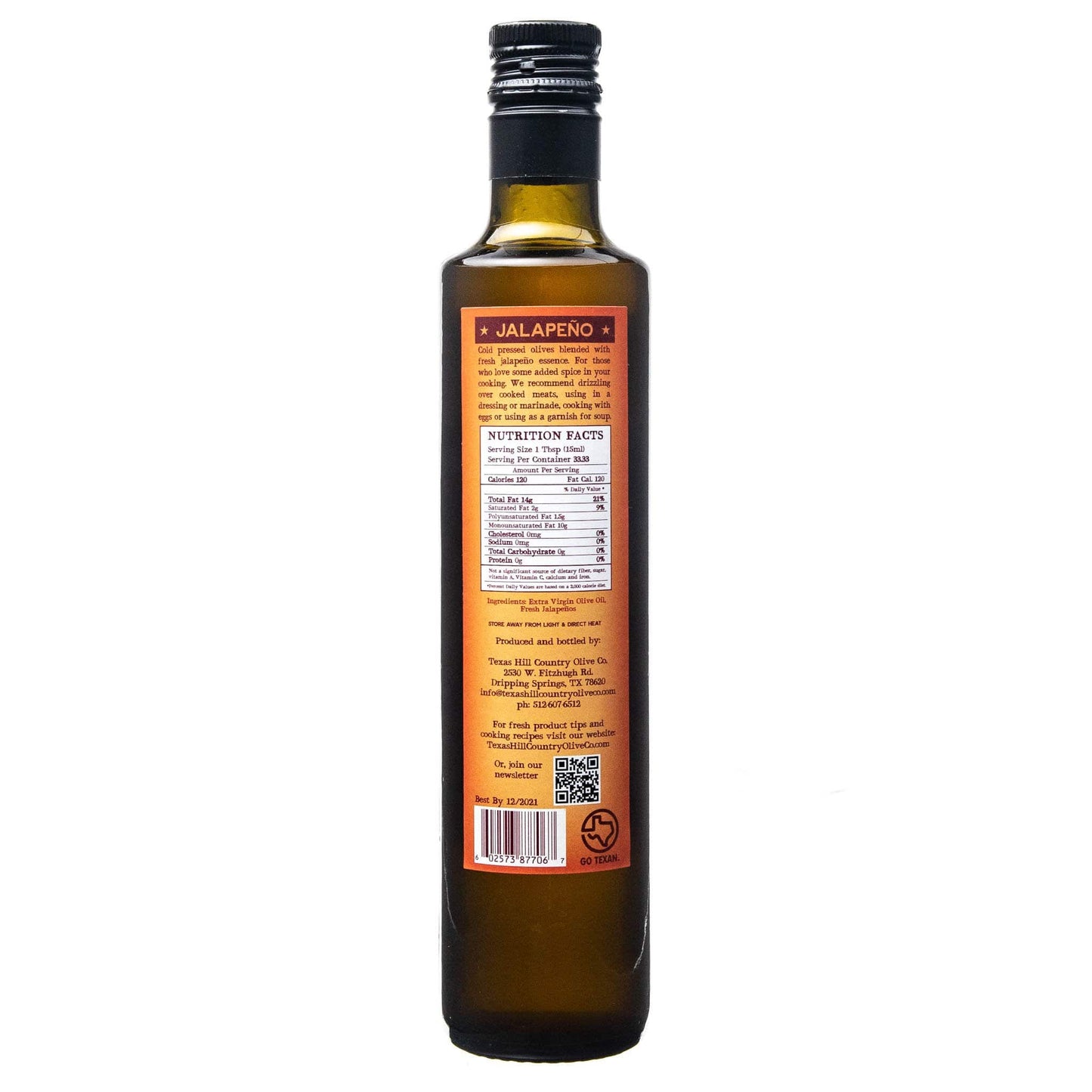 Jalapeno Infused Olive Oil - 500ml