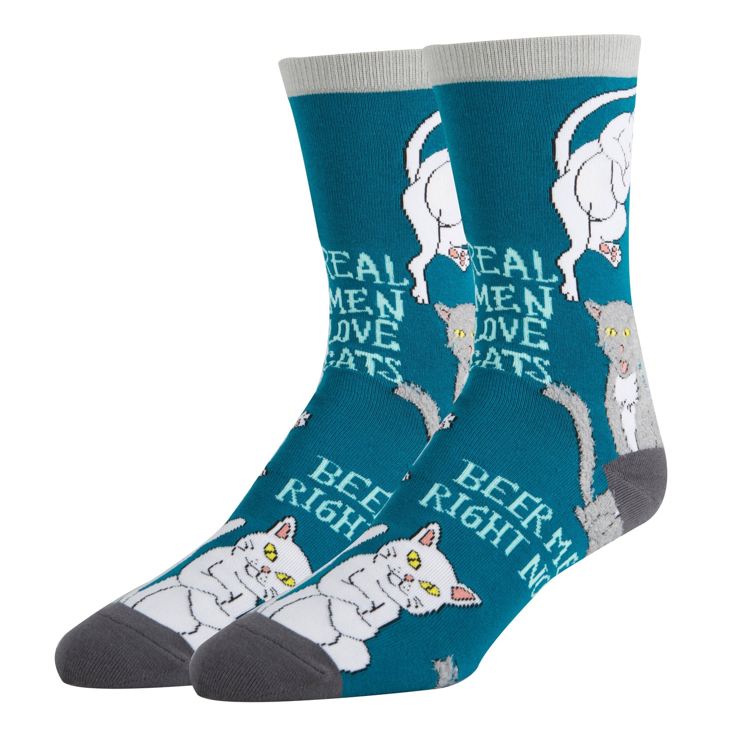 Real Men | Men's Cotton Crew Funny Socks