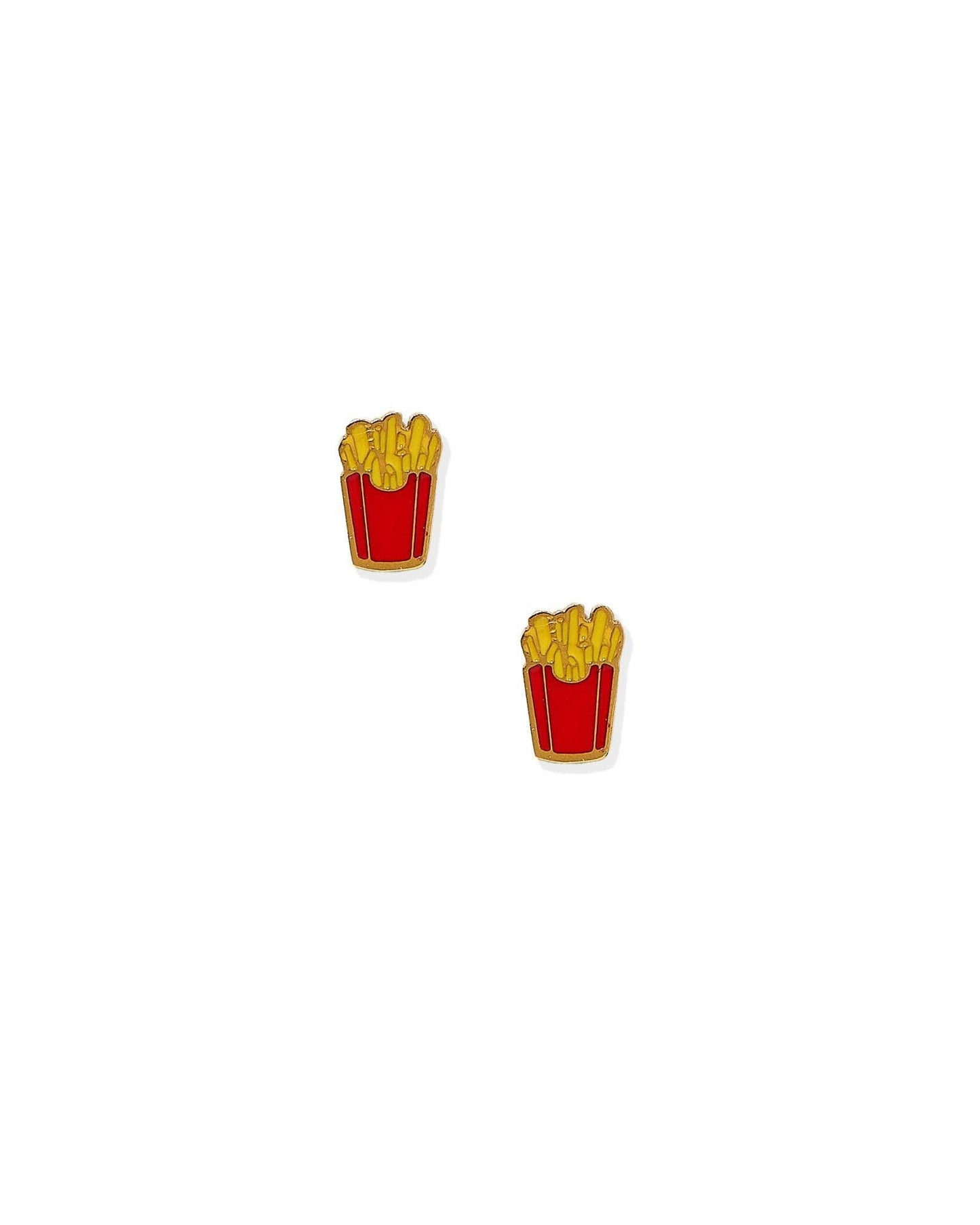 Screwback Stud Earrings - French Fries