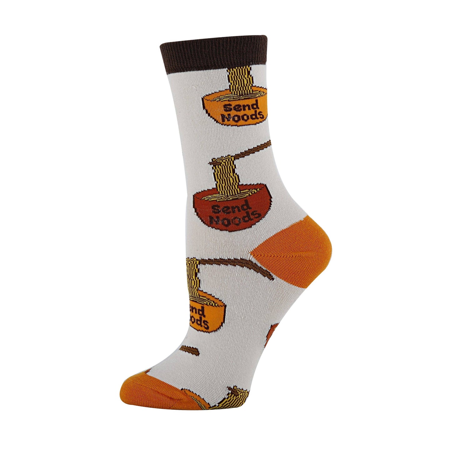 Send Noods | Women's Cotton Crew Funny Socks