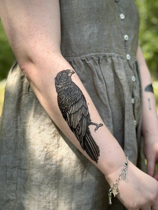 Raven Temporary Tattoo