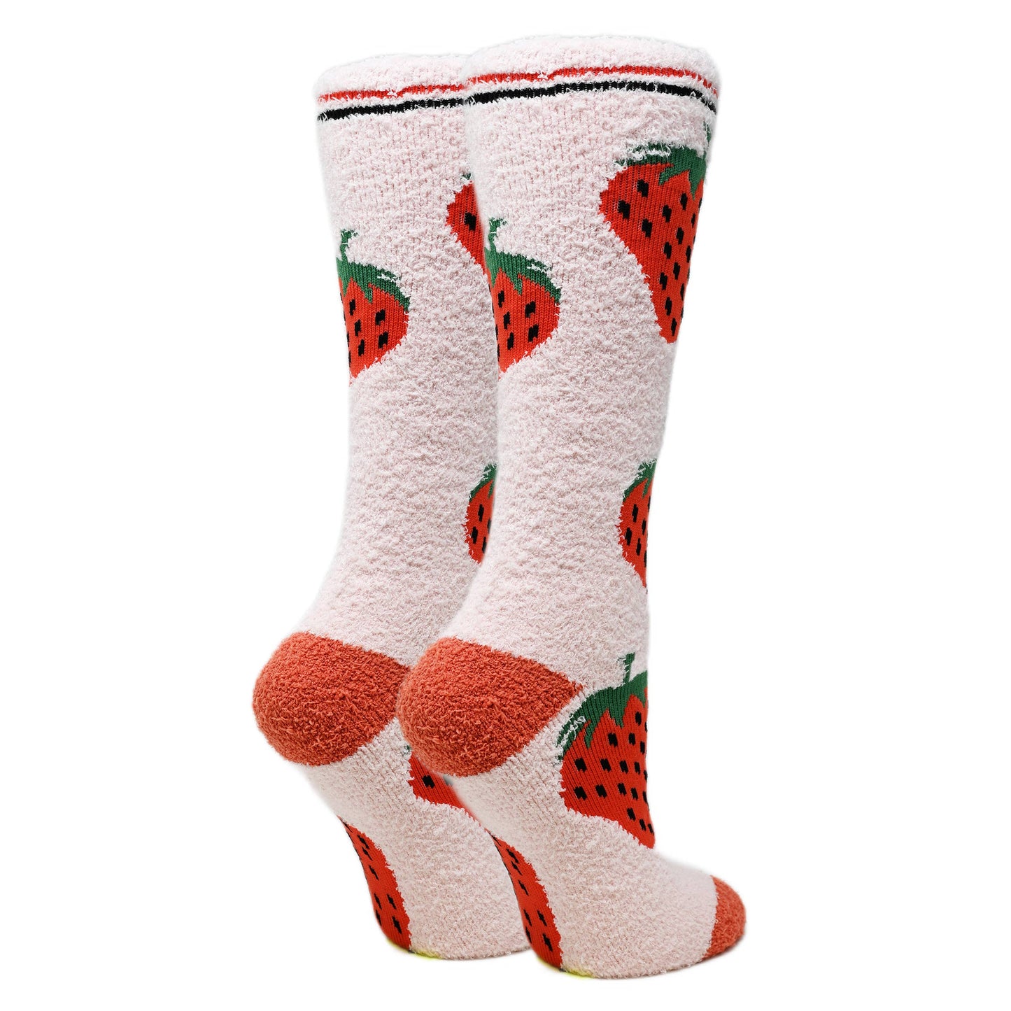 Berry | Women's Novelty Strawberry Fuzzy Cozy Socks
