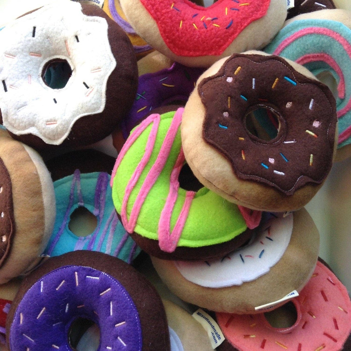 Squeaky Dog Donut toys