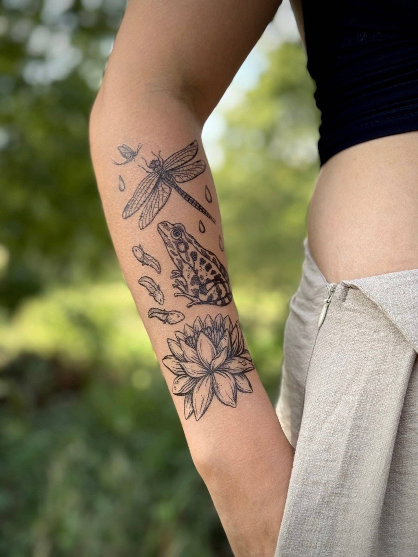 Pond Cycle Temporary Tattoo