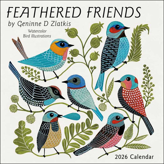 Feathered Friends 2026 Wall Calendar by Geninne D Zlatkis