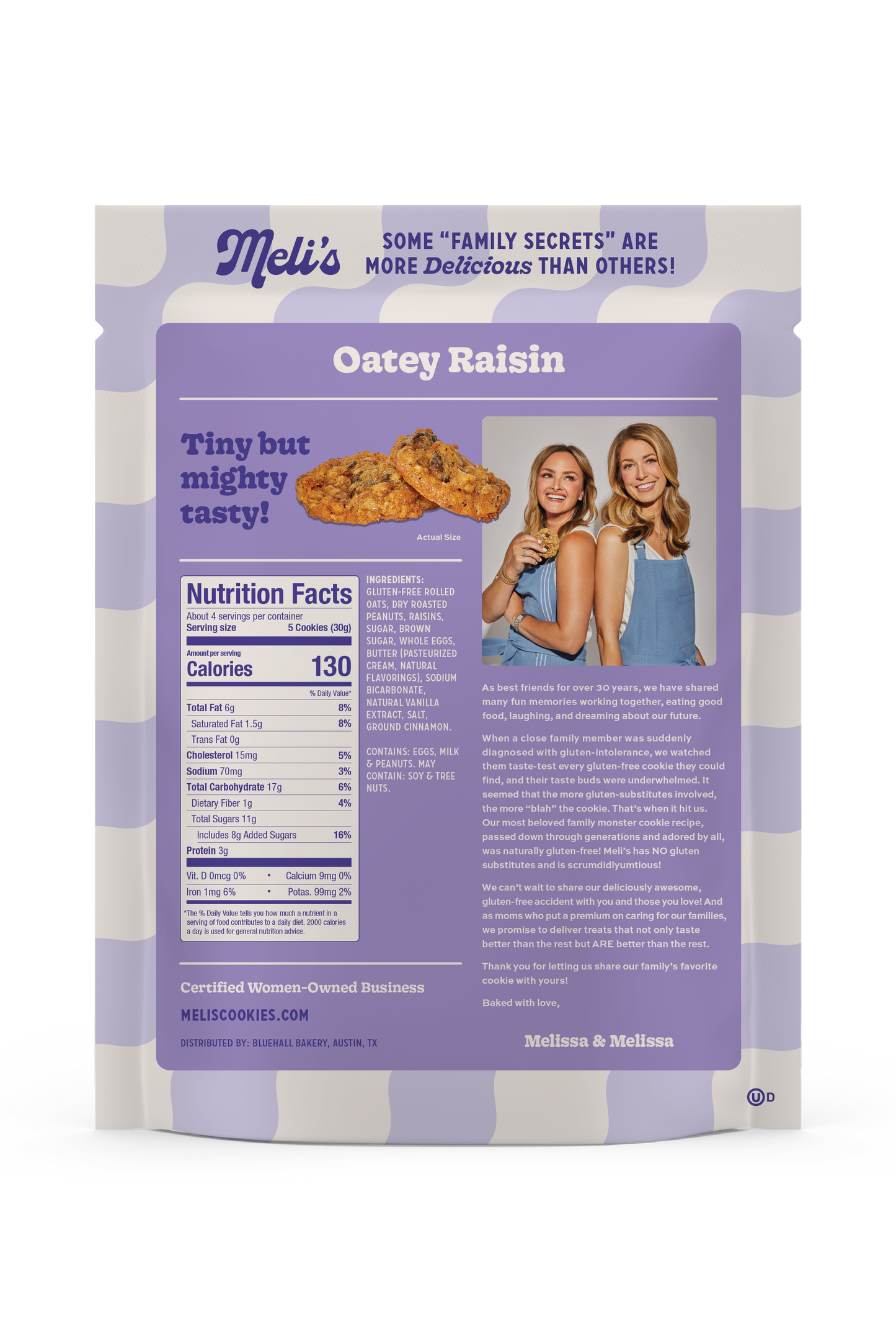 Meli's Mini Oatey Raisin Cookies