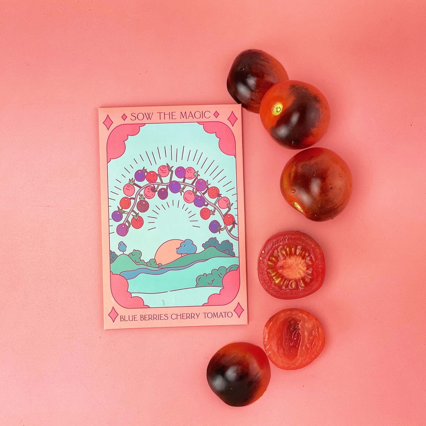 Seed Packet- Blueberries Cherry Tomato Tarot Garden + Gift