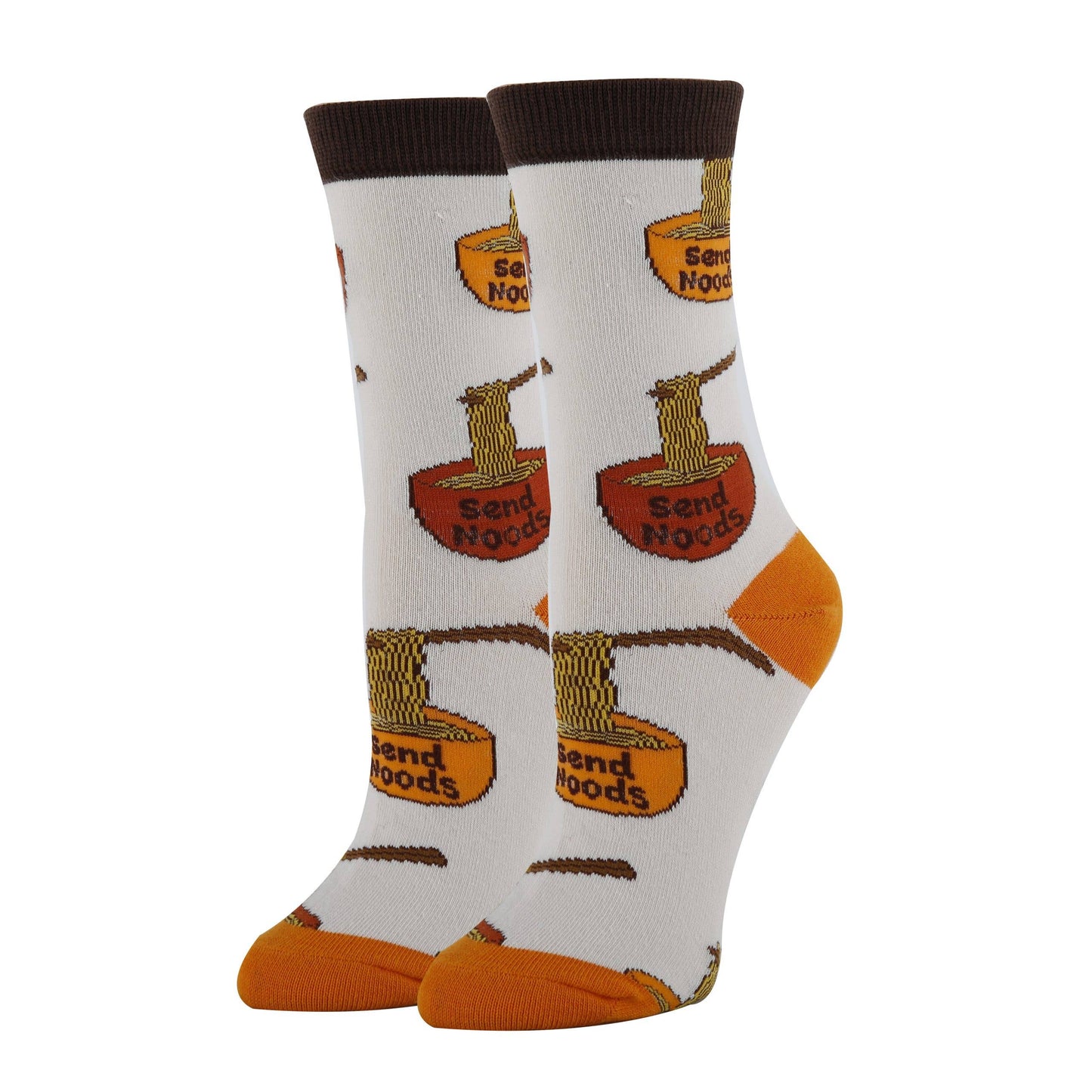 Send Noods | Women's Cotton Crew Funny Socks