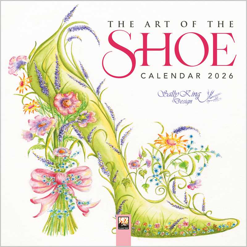 Art of the Shoe by Sally King Design Mini Wall Calendar 2026 (Art Calendar) by