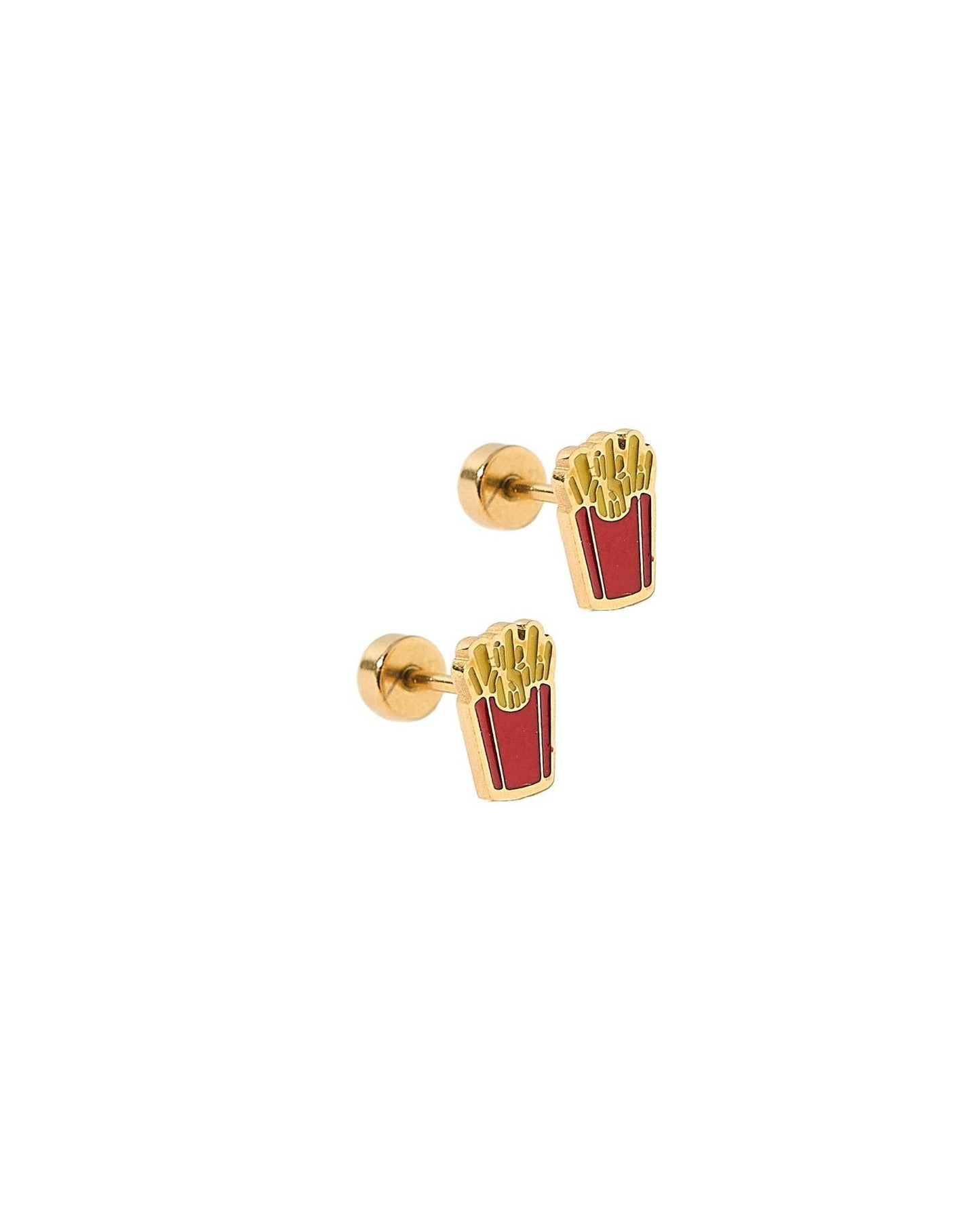 Screwback Stud Earrings - French Fries