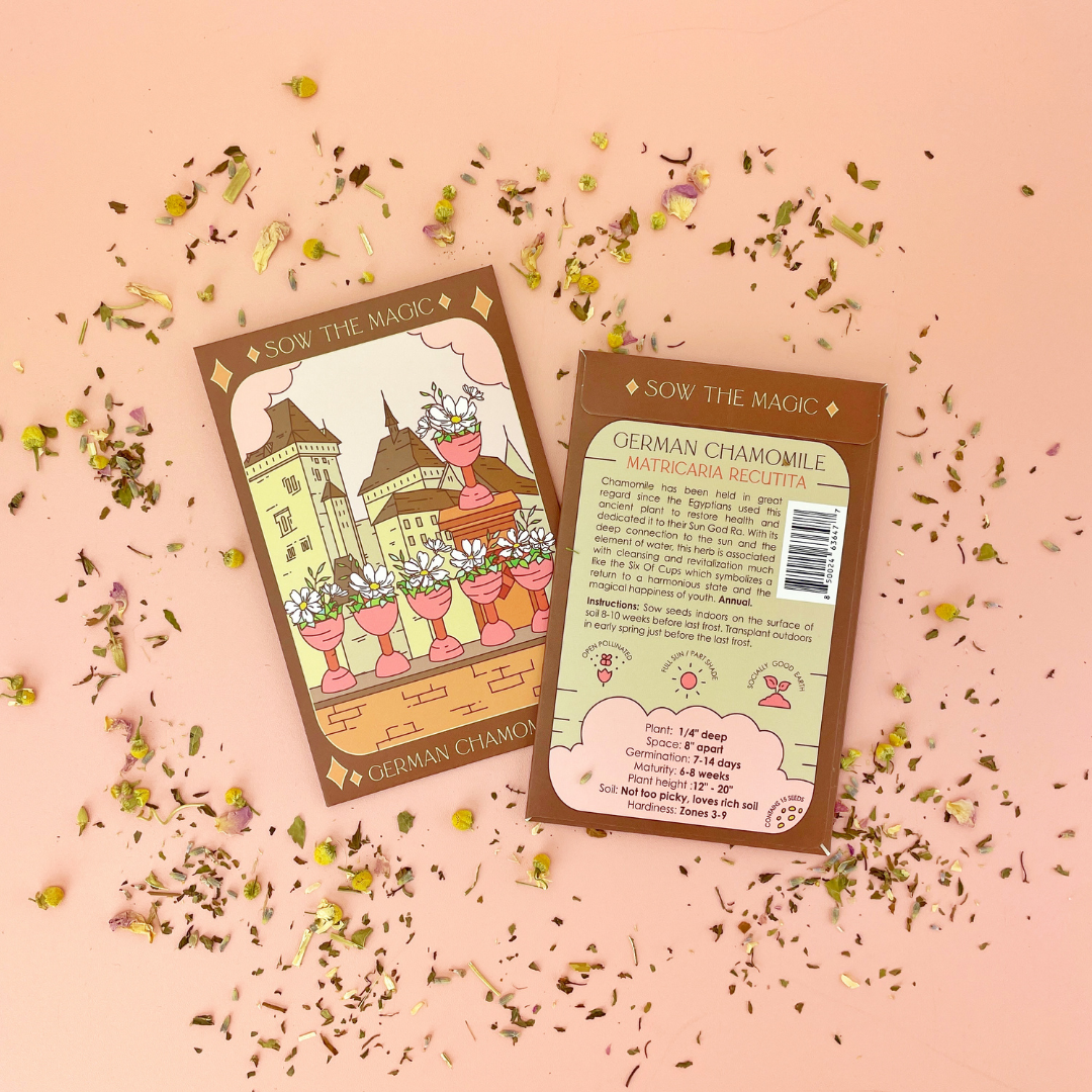 Seed Packet- German Chamomile Tarot Garden + Gift