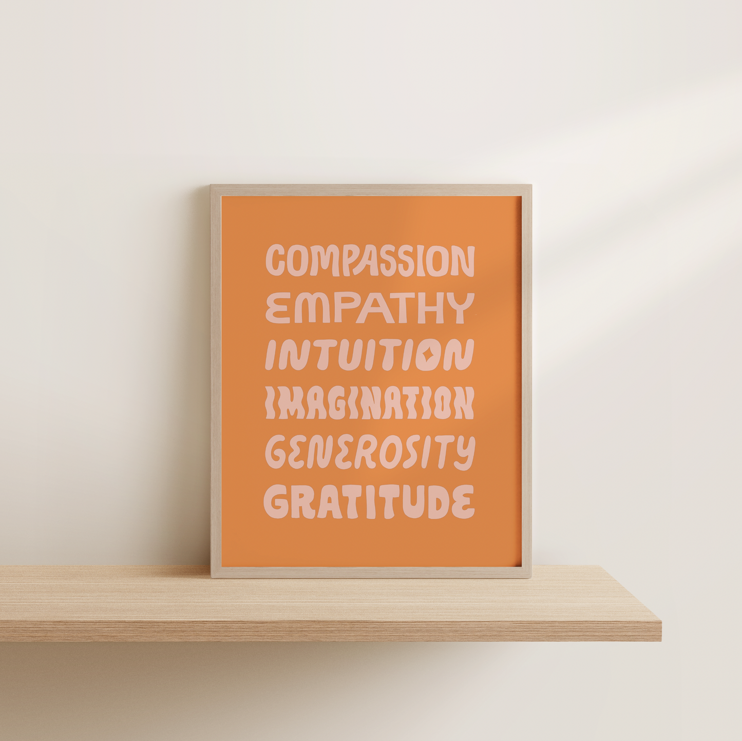 Nice Words Screen Print - Orange