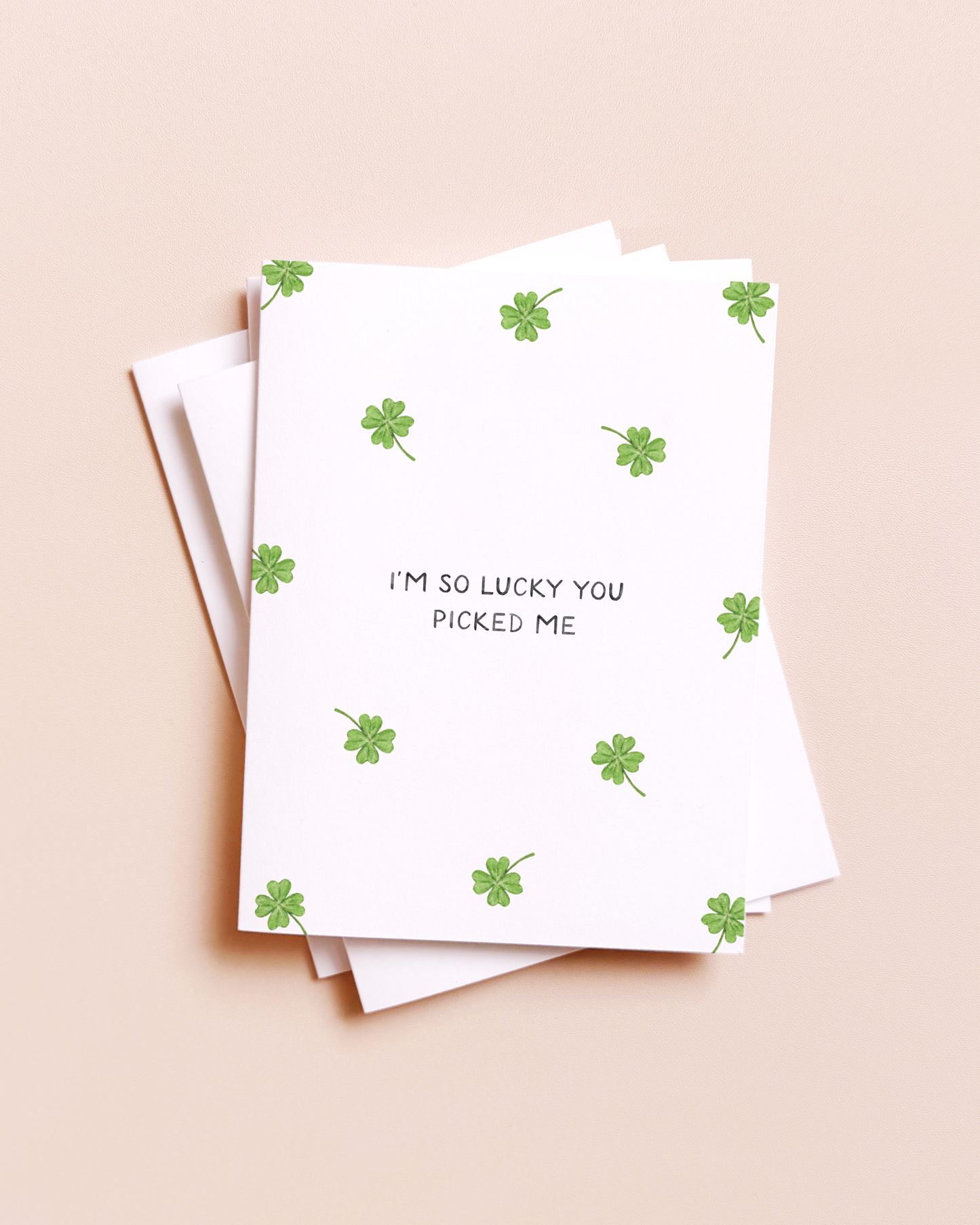 Lucky You Picked Me — Clover Love / Anniversary Card