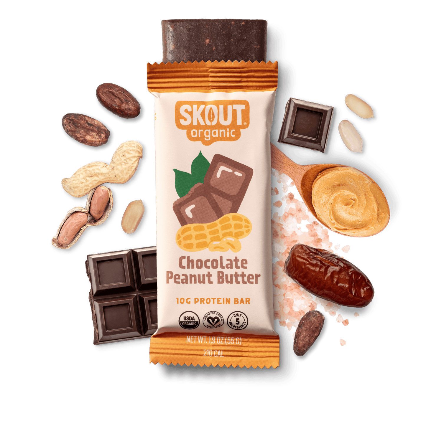 Chocolate Peanut Butter Protein Bar - Skout Organic