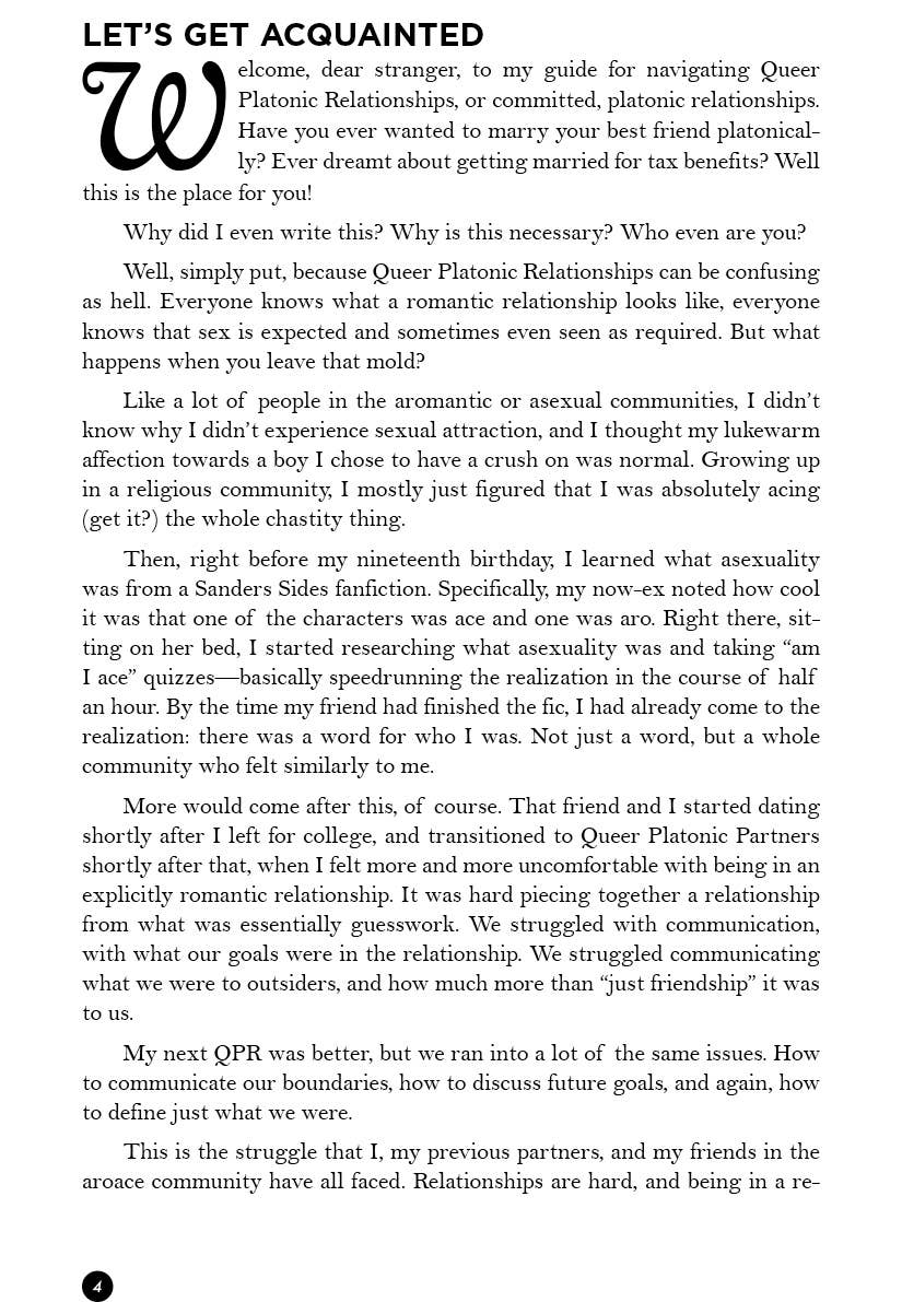 Queer Platonic Relationships: A Guide (Zine)