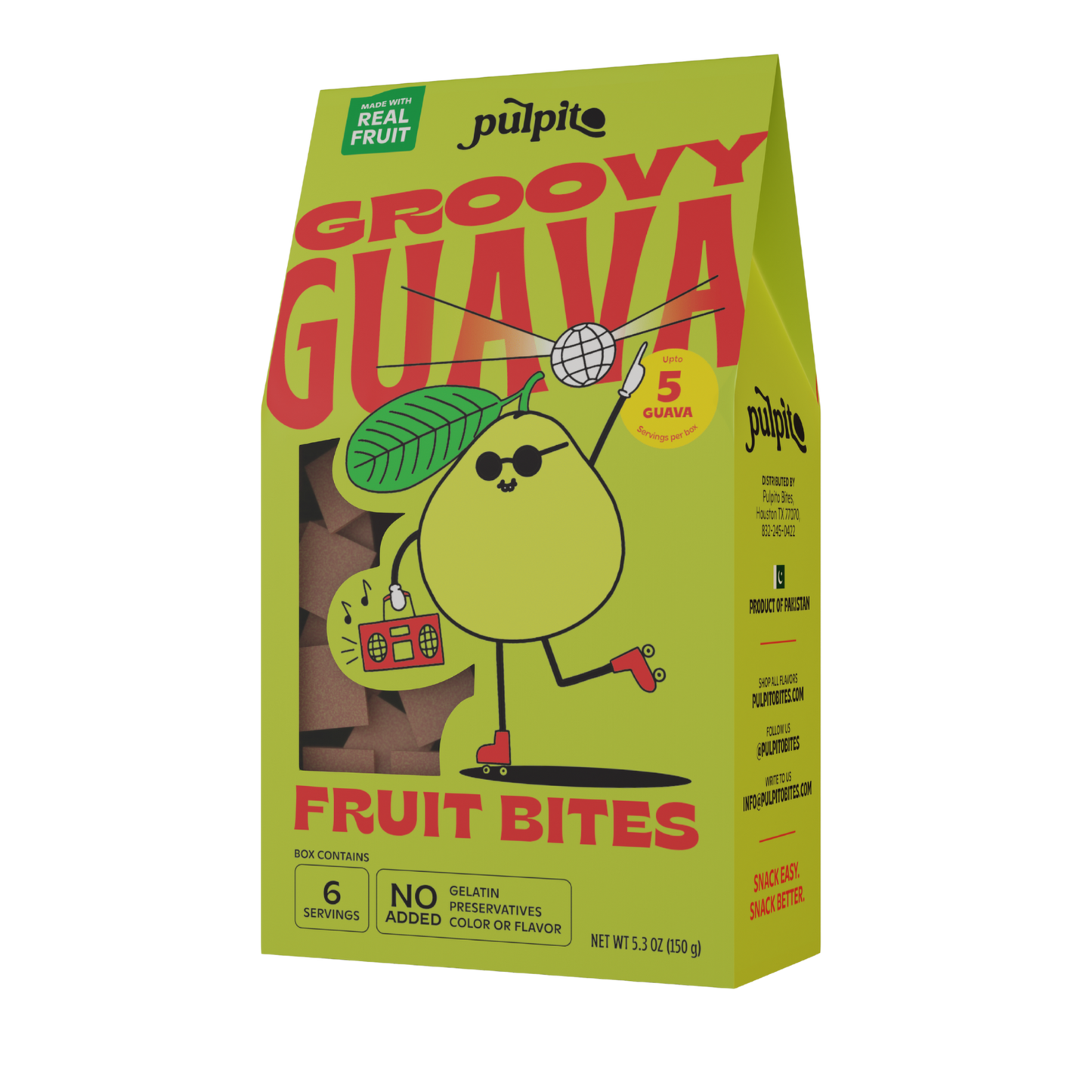 Groovy Guava - Natural Fruit Snacks - Dried Fruit Bites