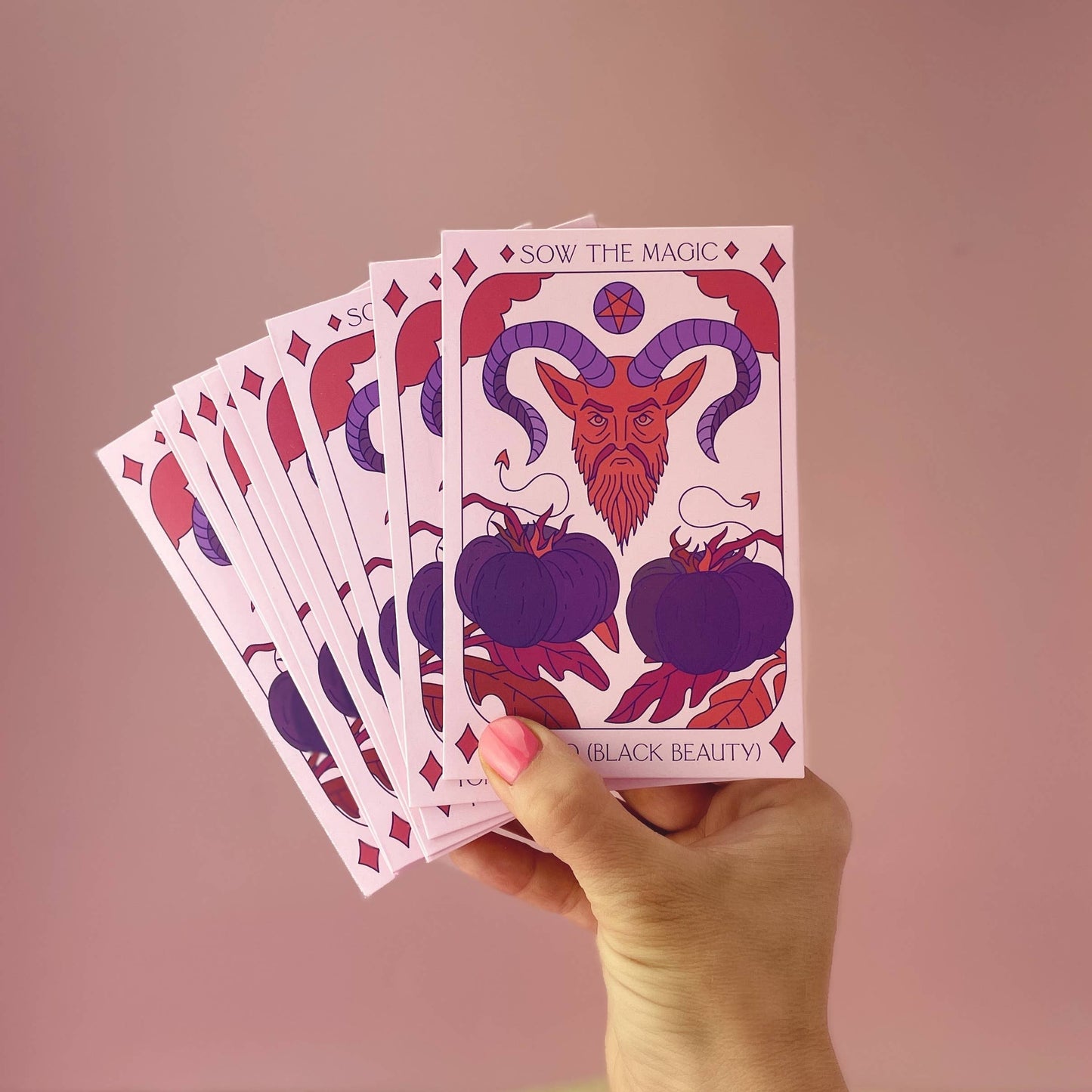 Seed Packet- Black Beauty Tomato Tarot Garden + Gift