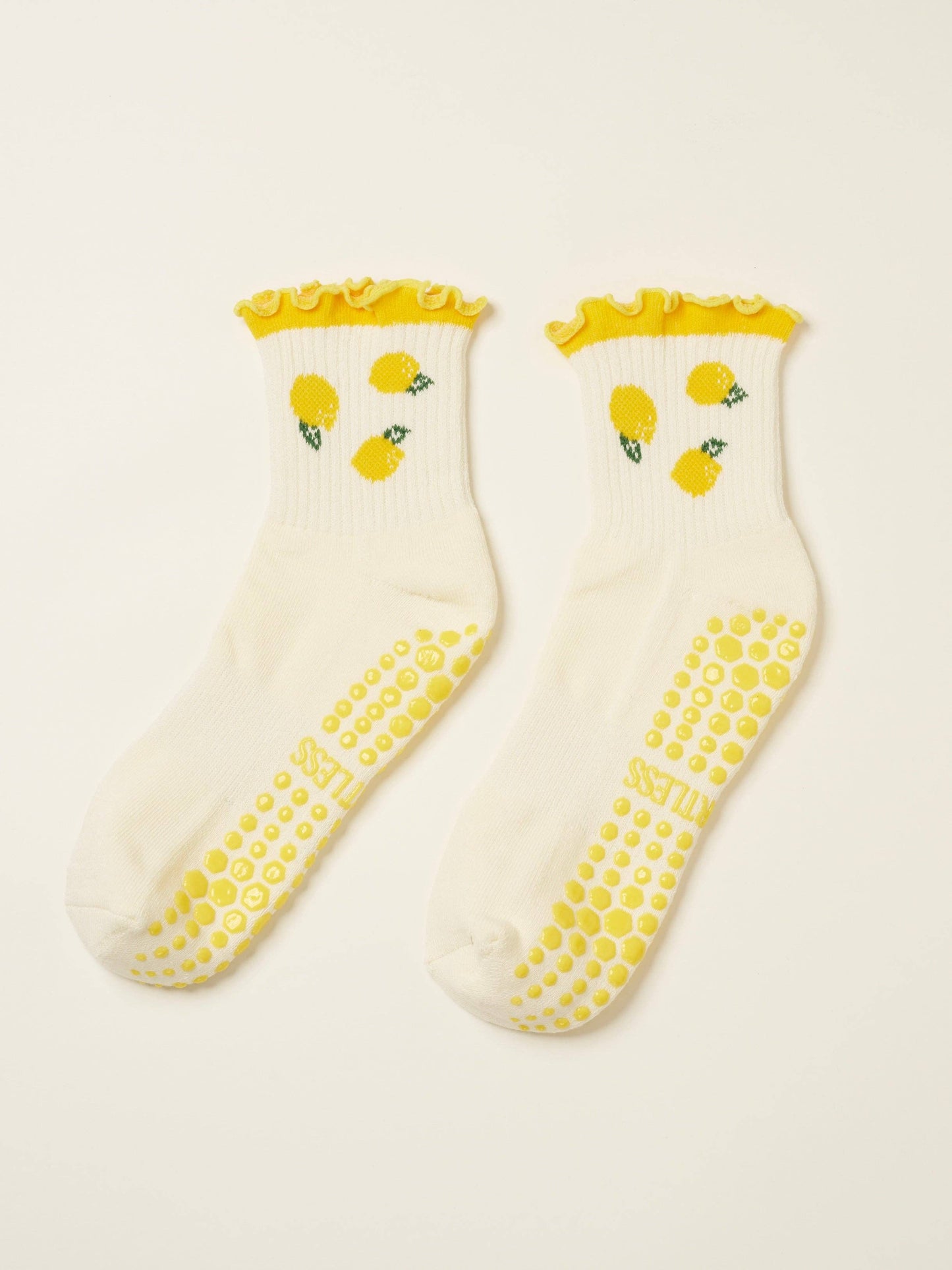 🍋 Lemon Ruffle Grip Sock