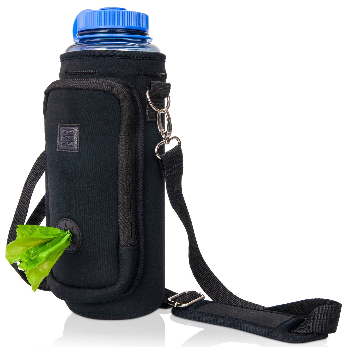 Made Easy Kit Water Bottle Carrier w/Pocket for Dog Poop Bag