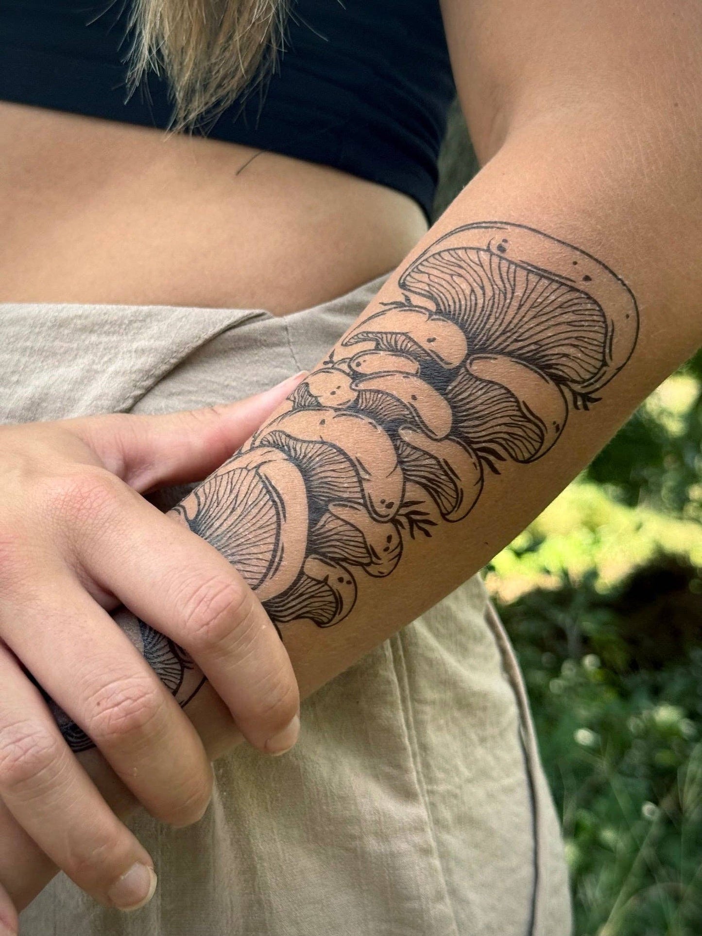 Oyster Mushroom Temporary Tattoo