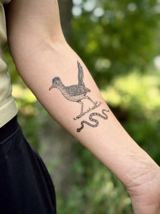 Roadrunner Temporary Tattoo