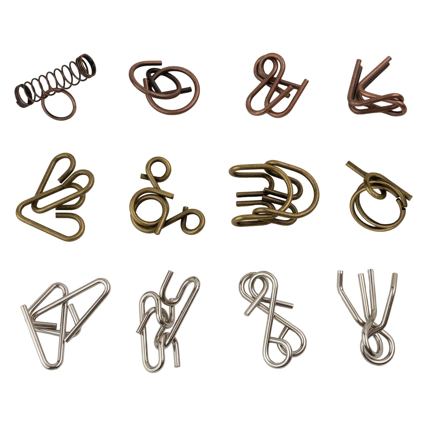 True Genius Ancient Metal 12-PC Puzzle Set