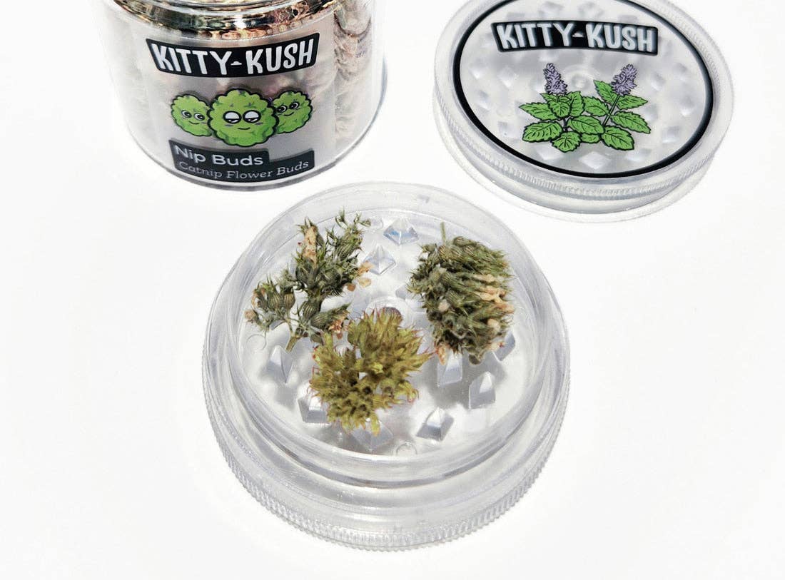 Nip Buds: Catnip Flower Buds with grinder